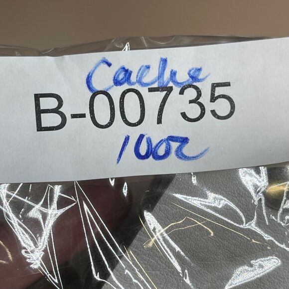 Vintage Cache Belt White Studded Leather Beaded Rhinestone Metal Buckle M - Picture 14 of 14